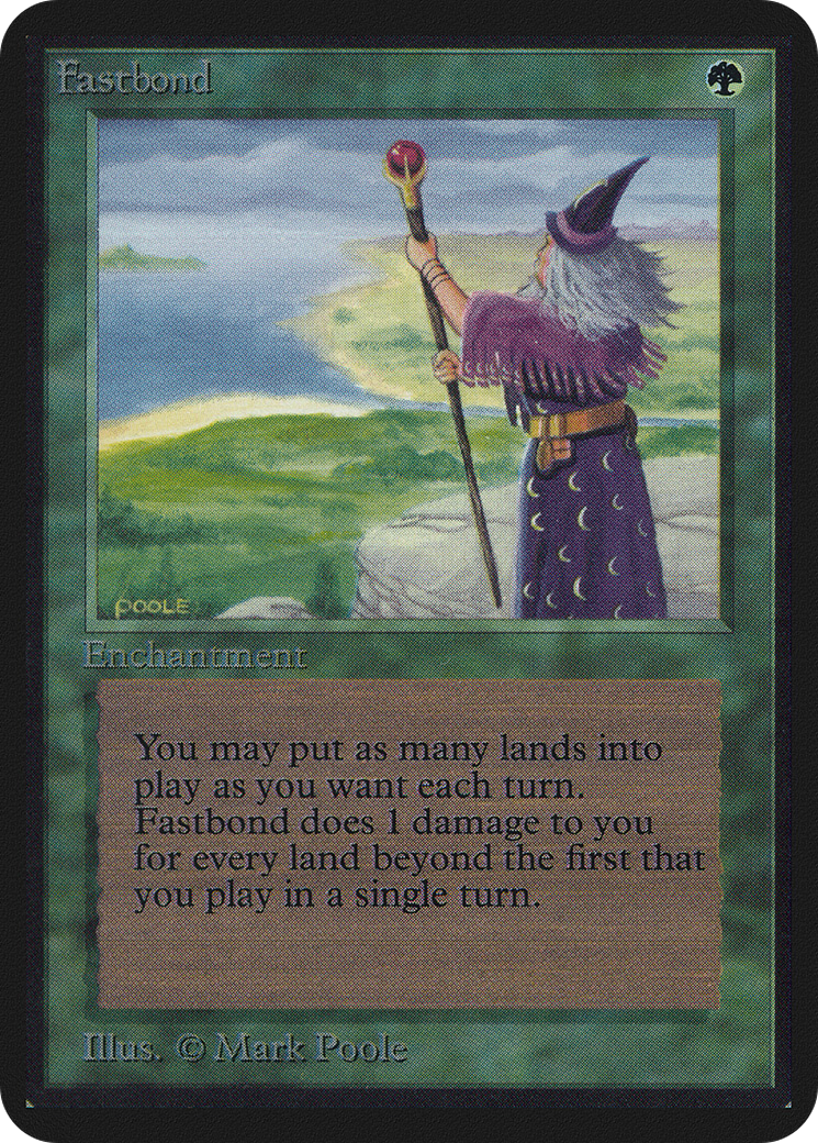 Fastbond (LEA-) [Oldschool] Limited Edition Alpha MTG Single Wizards of the Coast