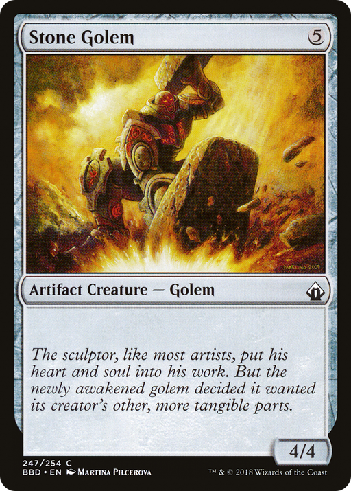 Stone Golem (BBD-247) [Battlebond] MTG Single Wizards of the Coast