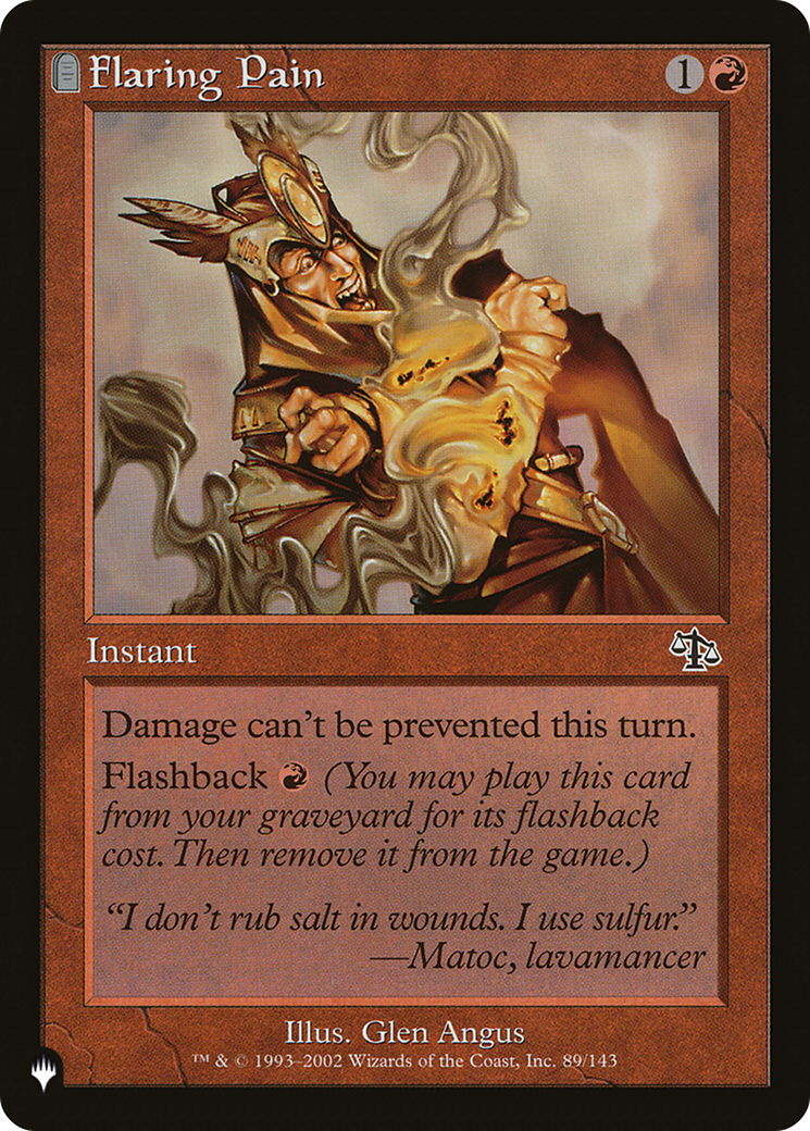 Flaring Pain (LIST-89/143) [Mystery Booster] The List MTG Single Wizards of the Coast