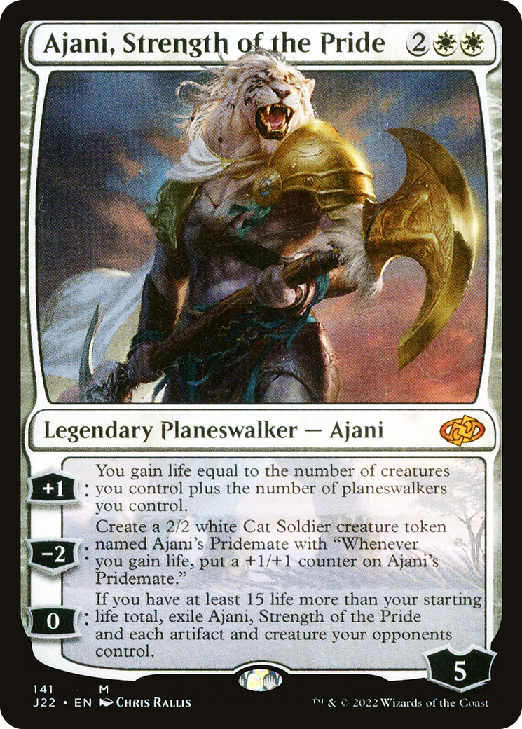 Ajani, Strength of the Pride (J22-141) [Jumpstart 2022] MTG Single Wizards of the Coast