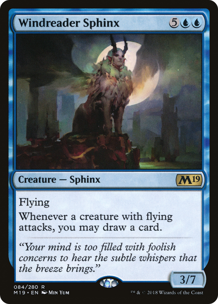 Windreader Sphinx (M19-084) [Core Set 2019] MTG Single Wizards of the Coast