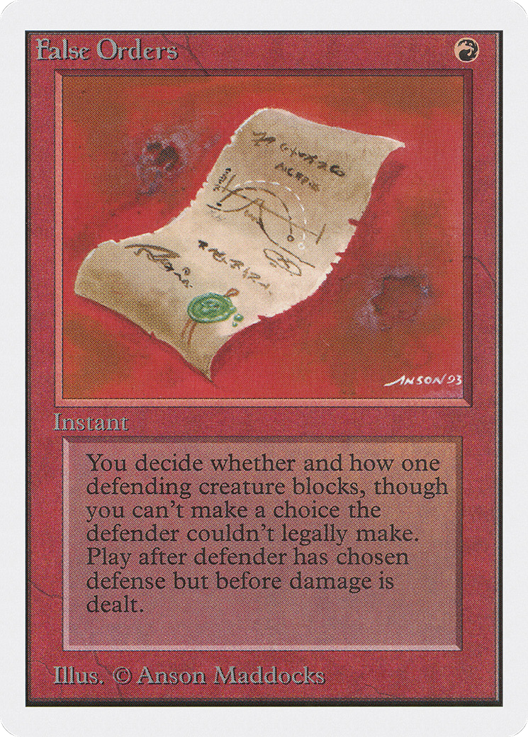 False Orders (2ED-148) [Oldschool] Unlimited Edition MTG Single Wizards of the Coast