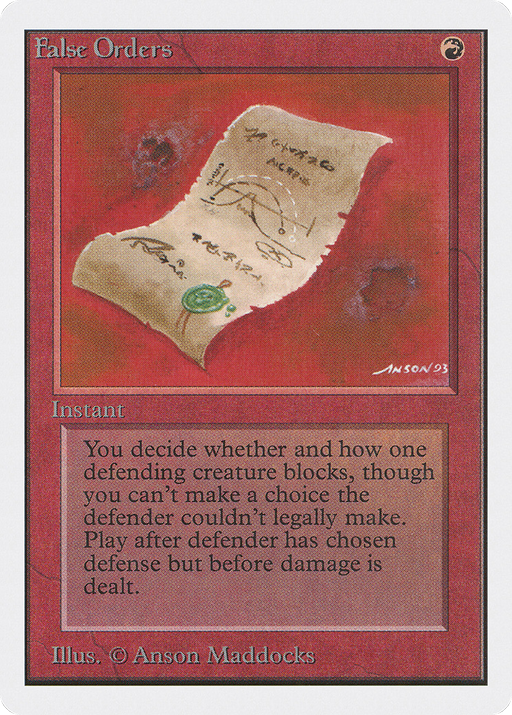 False Orders (2ED-148) [Oldschool] Unlimited Edition MTG Single Wizards of the Coast