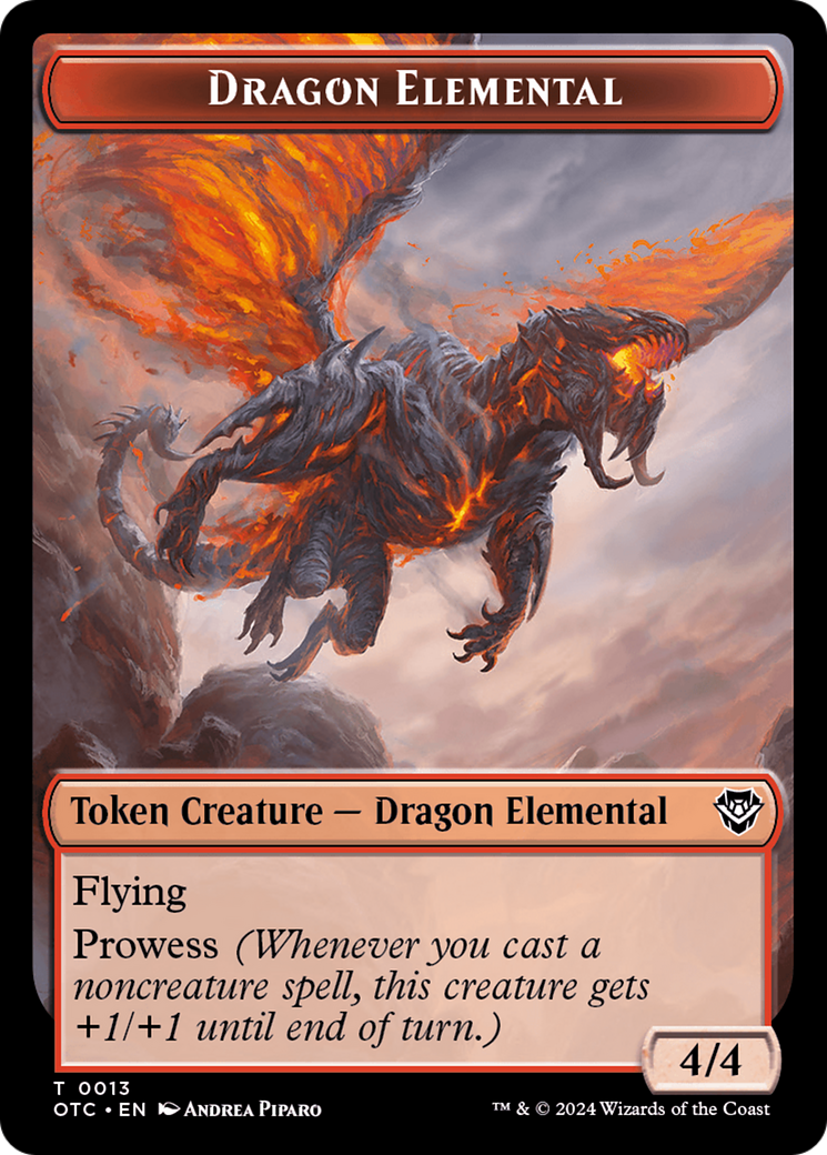 Dragon Elemental (TOTC-013) [Tokens] Outlaws of Thunder Junction Commander Tokens Foil MTG Single Wizards of the Coast