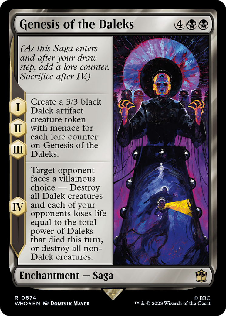 Genesis of the Daleks (Surge Foil) (WHO-674) [Doctor Who] Foil MTG Single Wizards of the Coast
