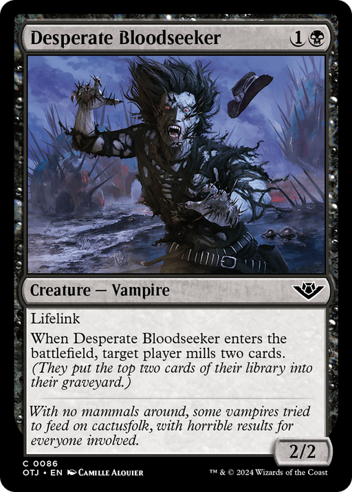 Desperate Bloodseeker (OTJ-086) [Outlaws of Thunder Junction] Foil MTG Single Wizards of the Coast