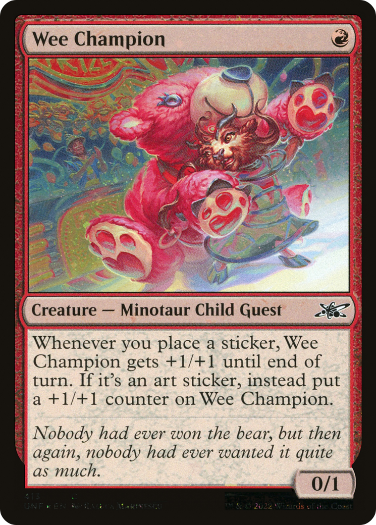 Wee Champion (Galaxy Foil) (UNF-413) [Unfinity] Foil MTG Single Wizards of the Coast