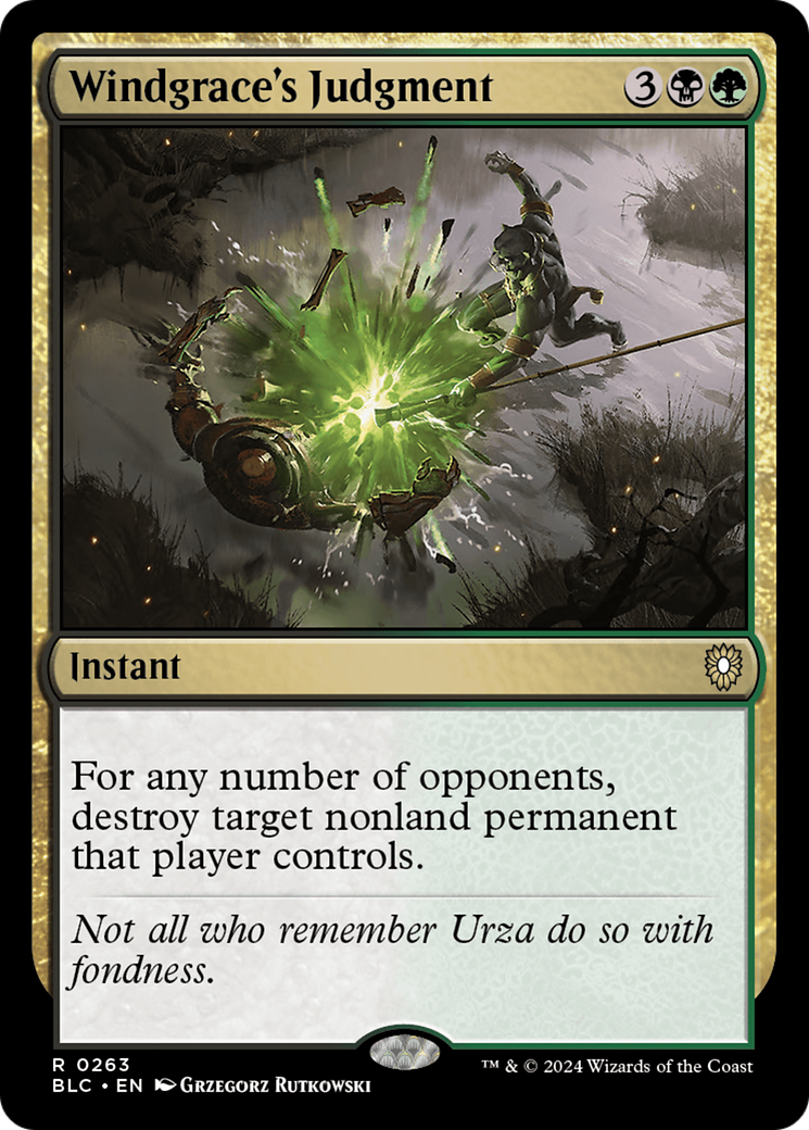 Windgrace's Judgment (BLC-263) [Bloomburrow Commander] MTG Single Wizards of the Coast