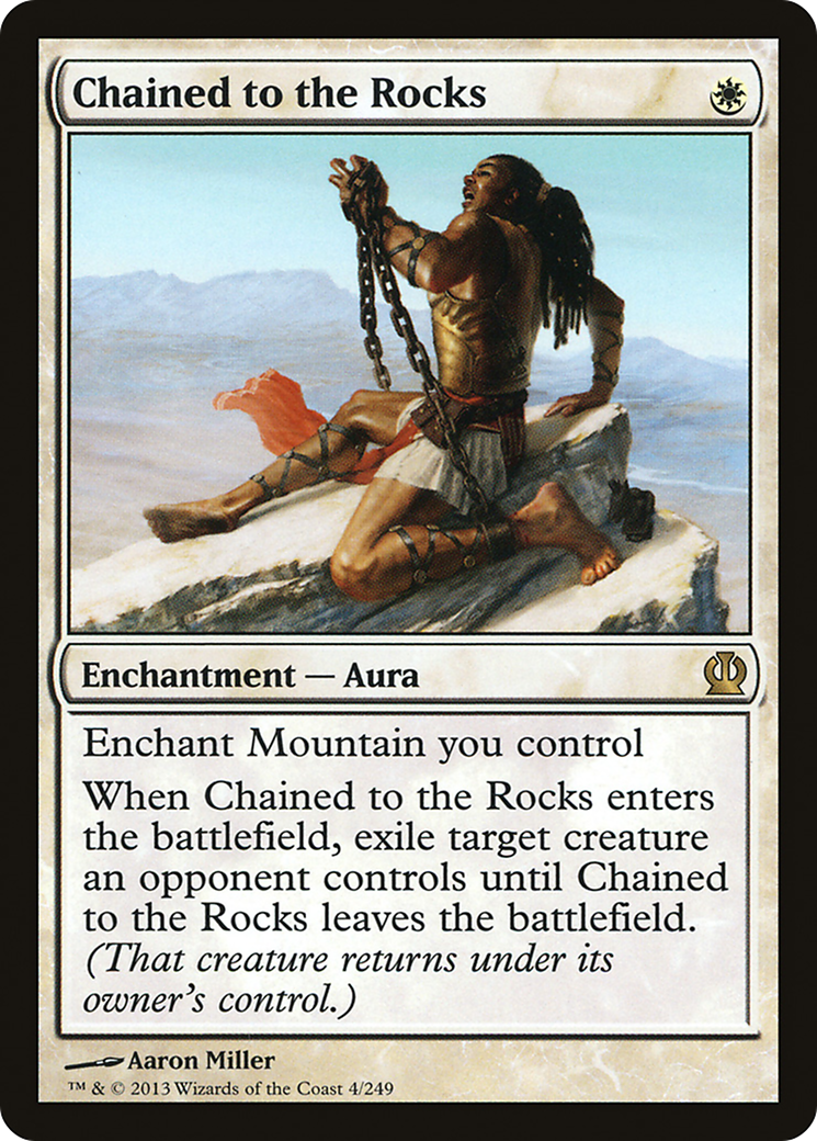 Chained to the Rocks (THS-004) [Theros] Foil MTG Single Wizards of the Coast