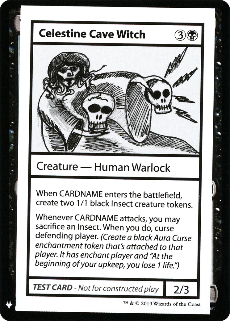 Celestine Cave Witch (CMB1-) [Mystery Booster] Playtest Cards 2019 MTG Single Wizards of the Coast