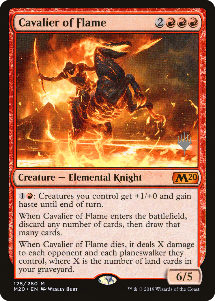Cavalier of Flame (PPM20-125P) [Core Set 2020 Promos] Foil MTG Single Wizards of the Coast
