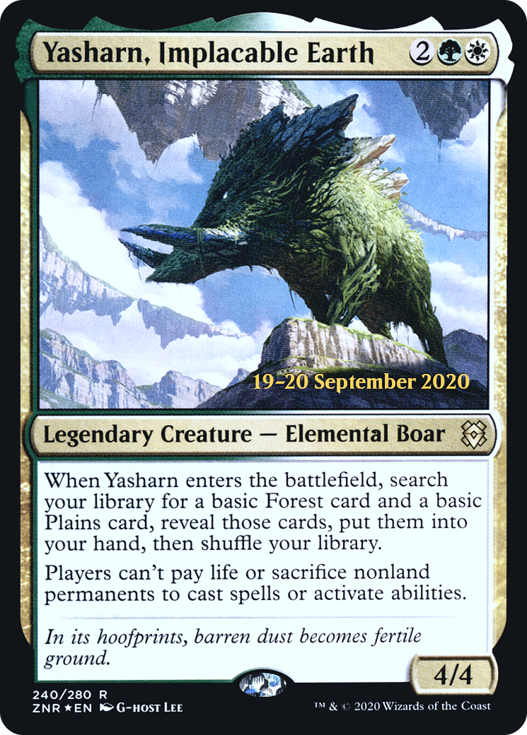 Yasharn, Implacable Earth (PRE-240) [Zendikar Rising Promos] Foil MTG Single Wizards of the Coast