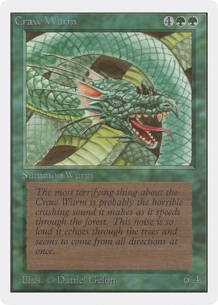 Craw Wurm (2ED-191) [Oldschool] Unlimited Edition MTG Single Wizards of the Coast