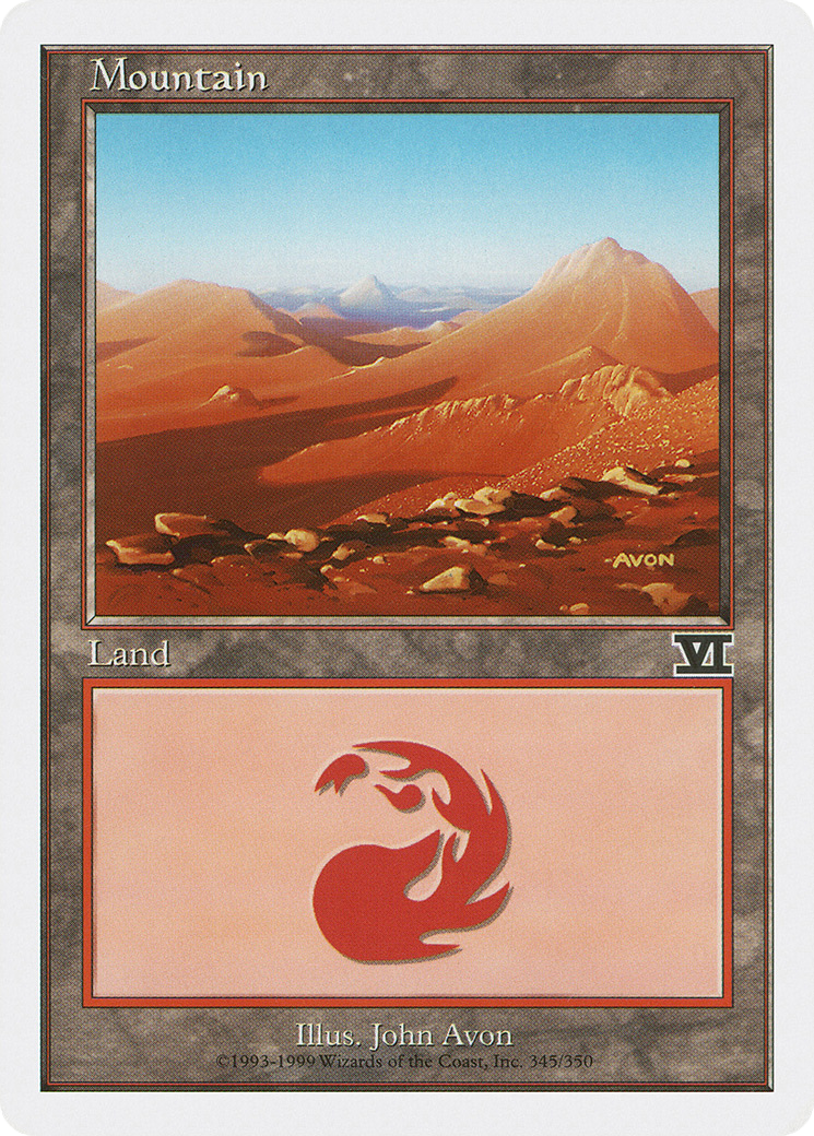 Mountain (6ED-345) [Classic Sixth Edition] MTG Single Wizards of the Coast