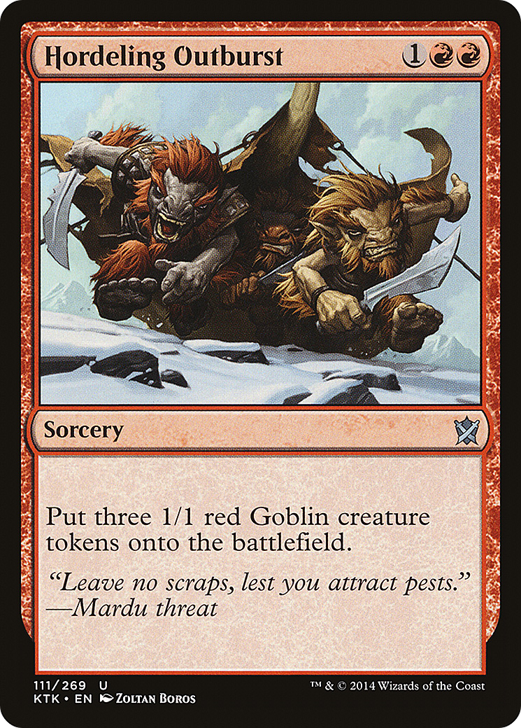 Hordeling Outburst (KTK-111) [Khans of Tarkir] MTG Single Wizards of the Coast
