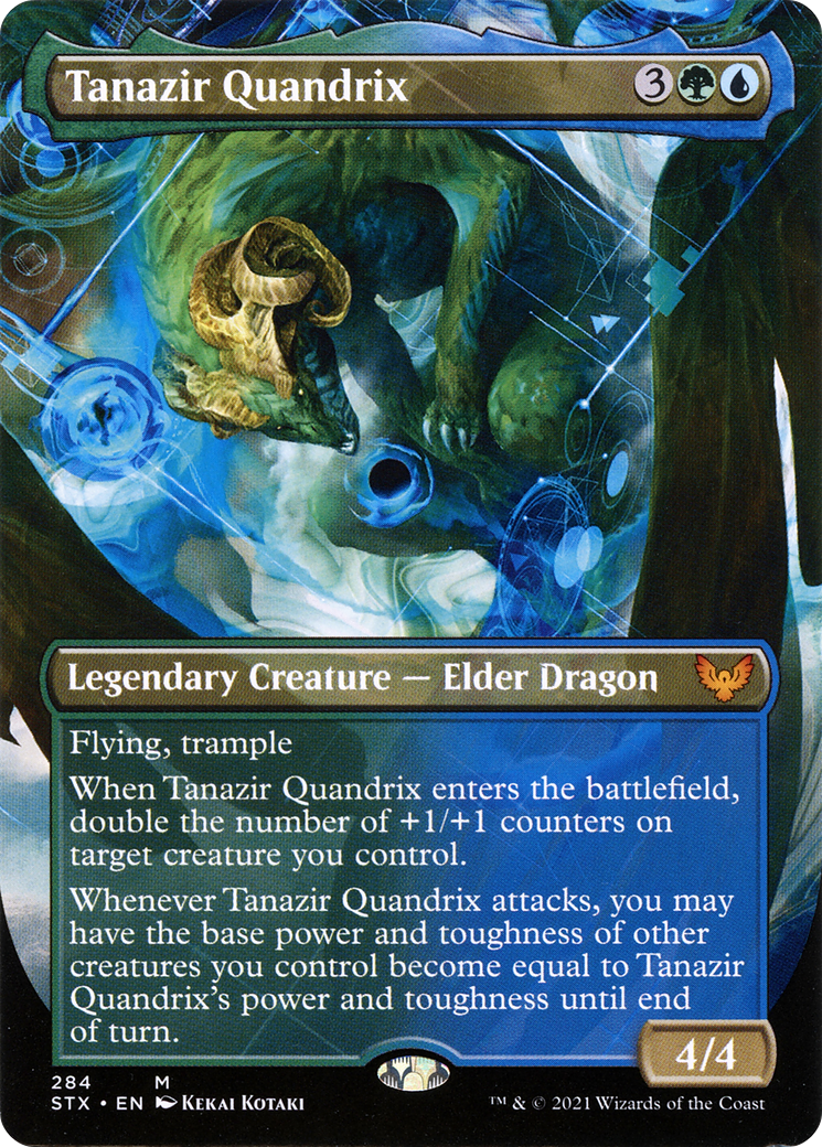 Tanazir Quandrix (Borderless Alternate Art) [Strixhaven: School of Mages] MTG Single Magic: The Gathering