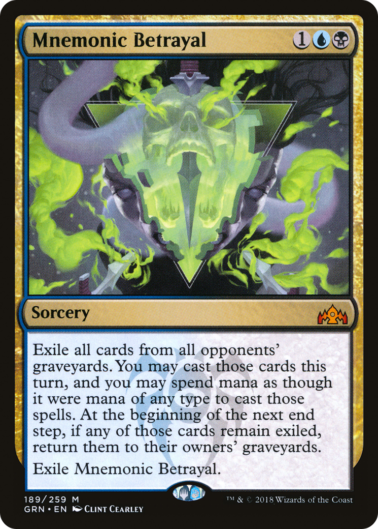 Mnemonic Betrayal (GRN-189) [Guilds of Ravnica] Foil MTG Single Wizards of the Coast