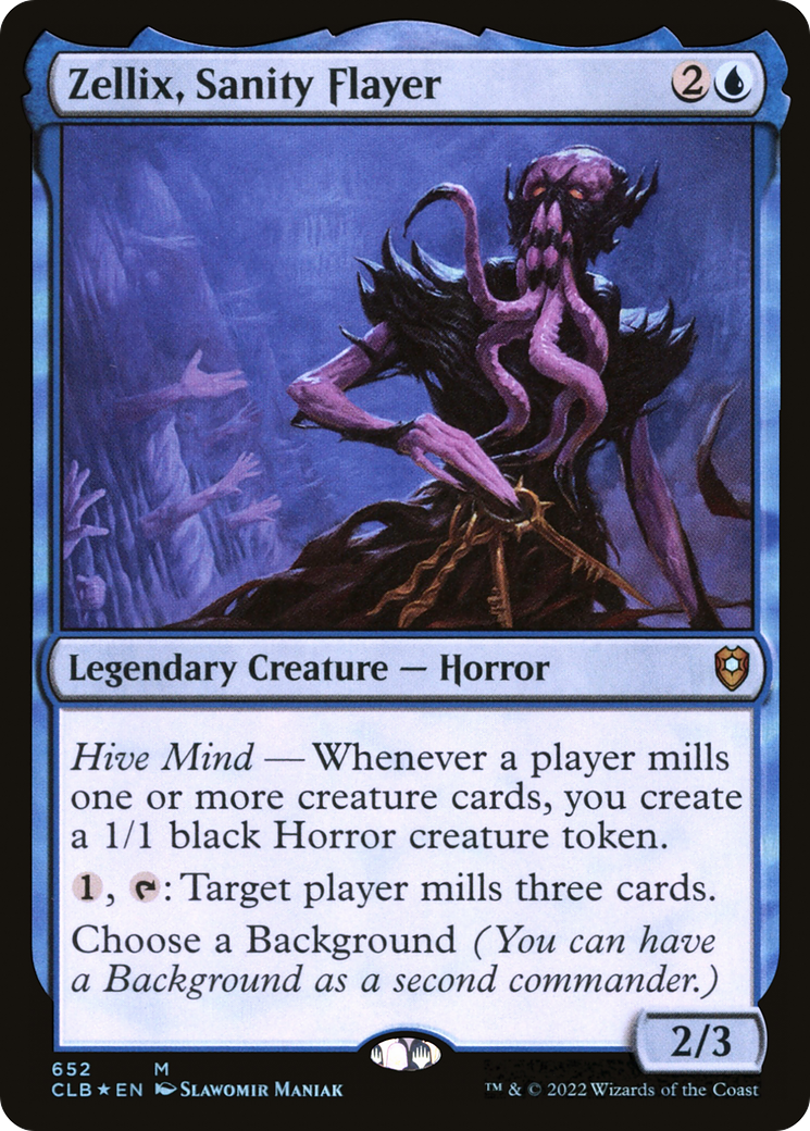 Zellix, Sanity Flayer (CLB-652) [Commander Legends: Battle for Baldur's Gate] Foil MTG Single Wizards of the Coast