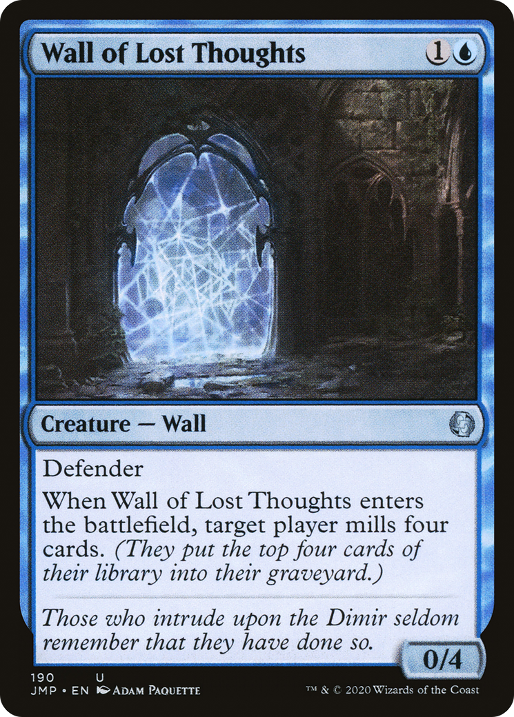 Wall of Lost Thoughts (JMP-190) [Jumpstart] MTG Single Wizards of the Coast