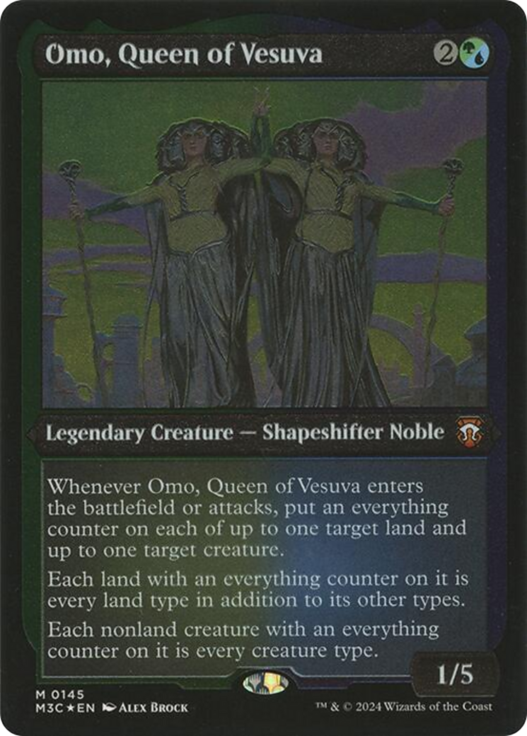 Omo, Queen of Vesuva (Display Commander) - Thick Stock (M3C-145) [Modern Horizons 3 Commander] Foil MTG Single Wizards of the Coast
