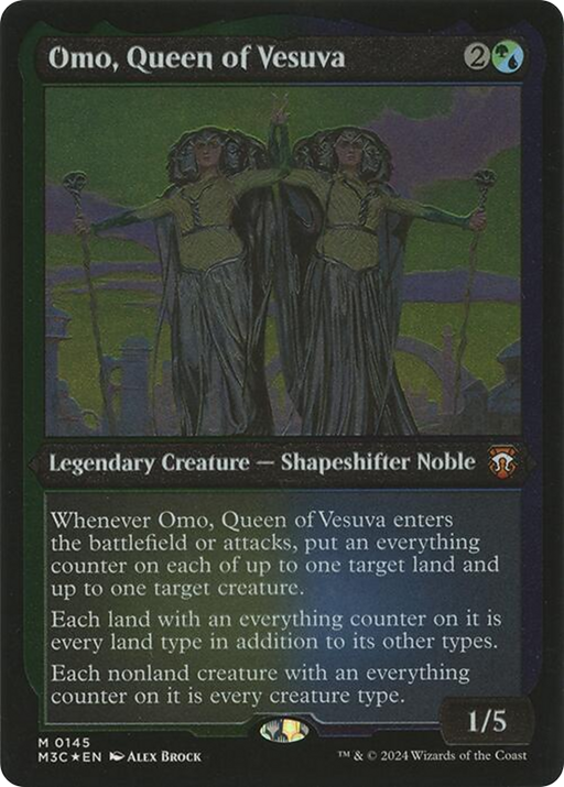 Omo, Queen of Vesuva (Display Commander) - Thick Stock (M3C-145) [Modern Horizons 3 Commander] Foil MTG Single Wizards of the Coast