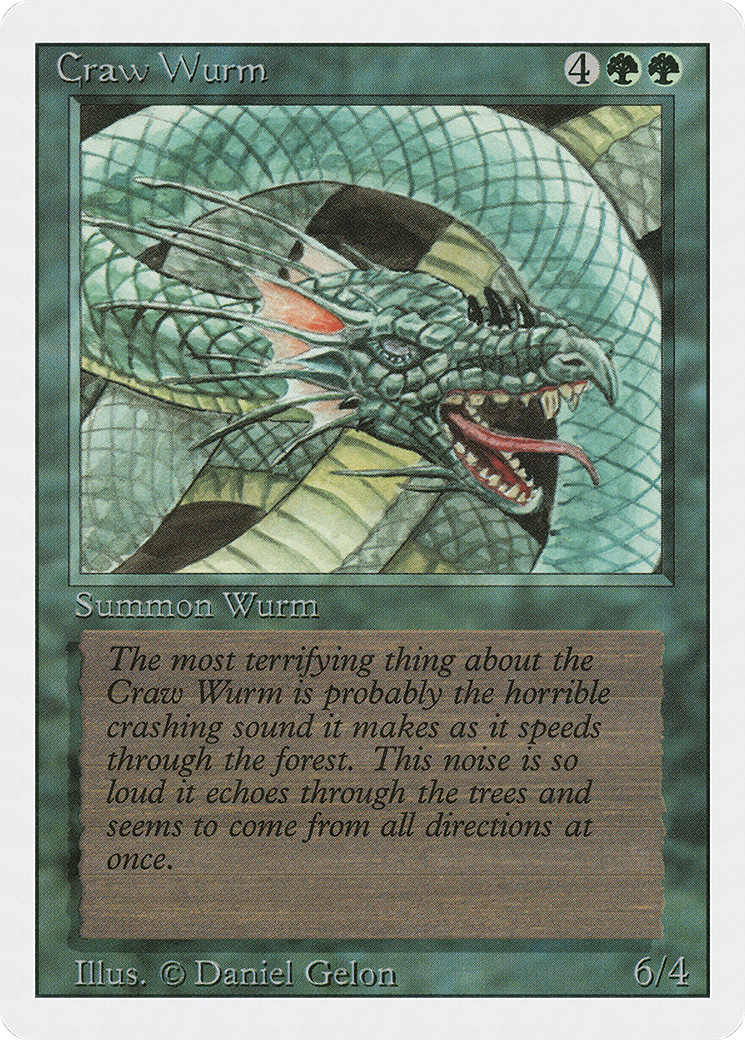 Craw Wurm (3ED-) [Revised Edition] MTG Single Wizards of the Coast