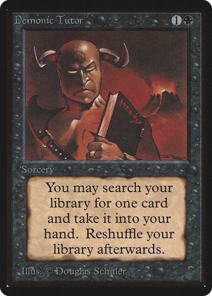 Demonic Tutor (LEB-) [Oldschool] Limited Edition Beta MTG Single Wizards of the Coast