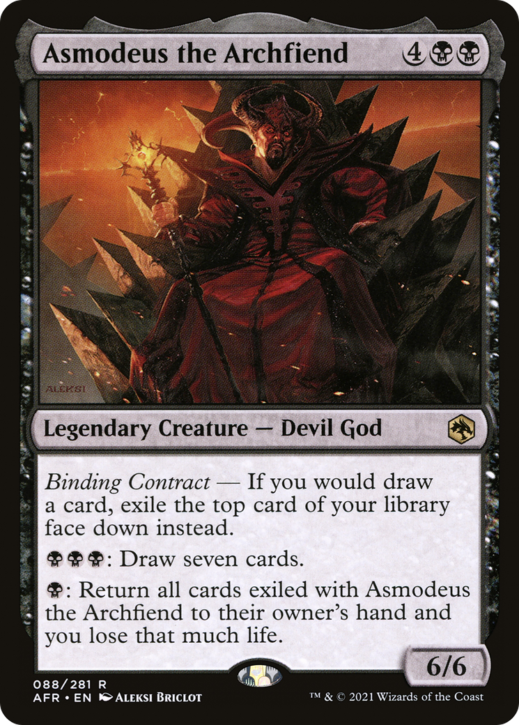 Asmodeus the Archfiend (AFR-088) [Adventures in the Forgotten Realms] Foil MTG Single Wizards of the Coast