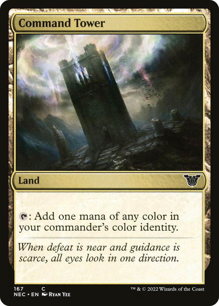 Command Tower (NEC-167) [Neon Dynasty Commander] MTG Single Wizards of the Coast