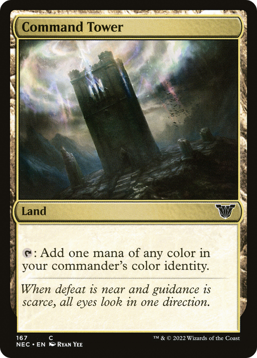 Command Tower (NEC-167) [Neon Dynasty Commander] MTG Single Wizards of the Coast