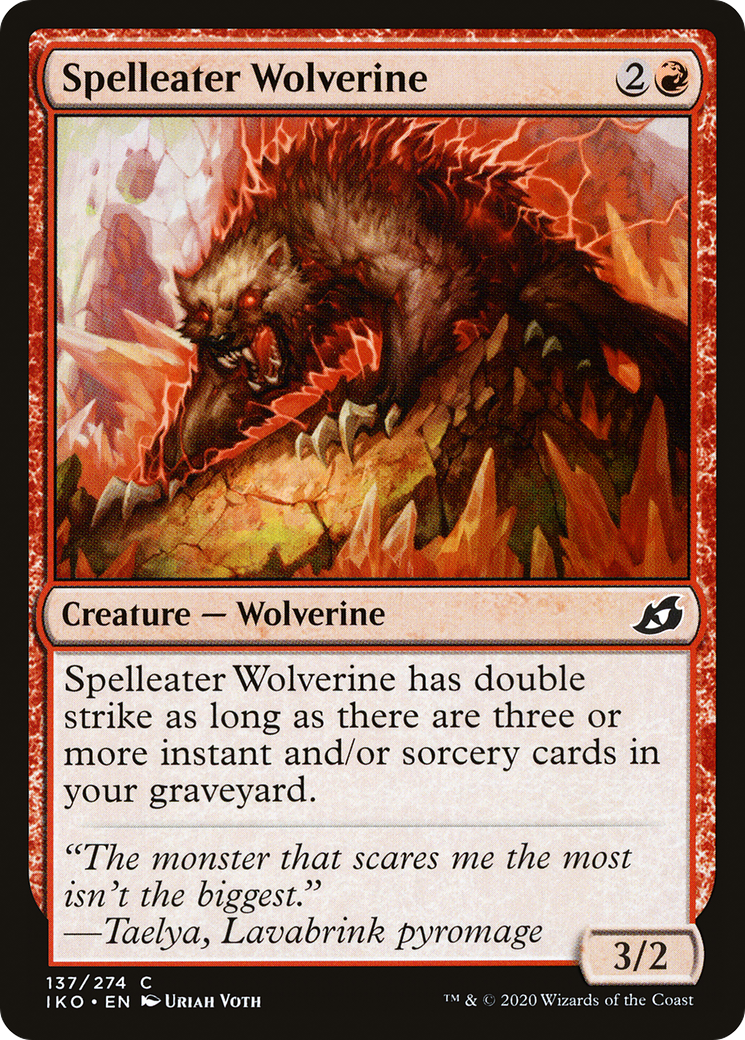 Spelleater Wolverine (IKO-137) [Ikoria: Lair of Behemoths] Foil MTG Single Wizards of the Coast