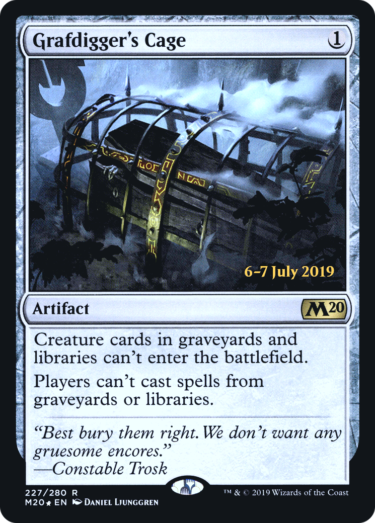 Grafdigger's Cage (PRE-227) [Core Set 2020 Promos] Foil MTG Single Wizards of the Coast