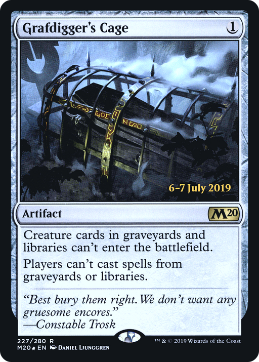 Grafdigger's Cage (PRE-227) [Core Set 2020 Promos] Foil MTG Single Wizards of the Coast