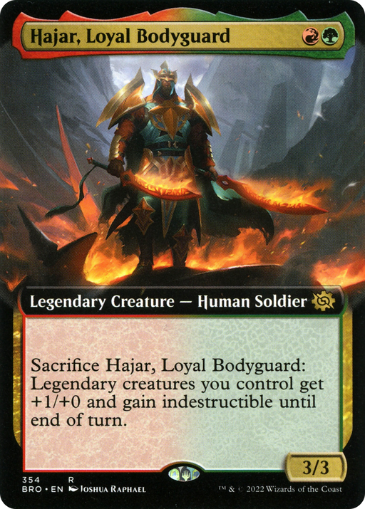 Hajar, Loyal Bodyguard (BRO-354) [The Brothers' War] (Extended Art) Foil MTG Single Wizards of the Coast
