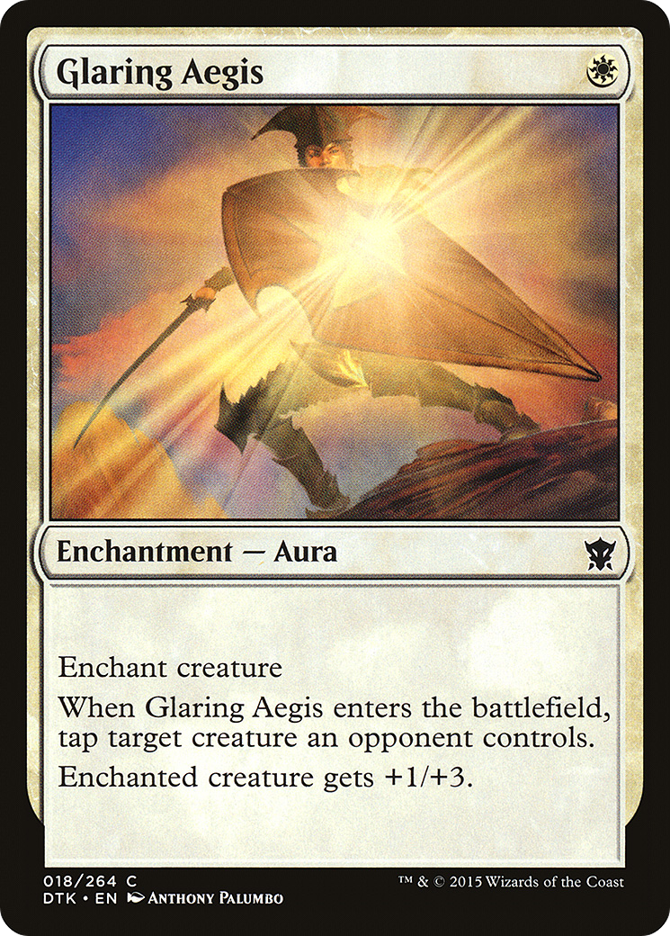 Glaring Aegis (DTK-018) [Dragons of Tarkir] Foil MTG Single Wizards of the Coast