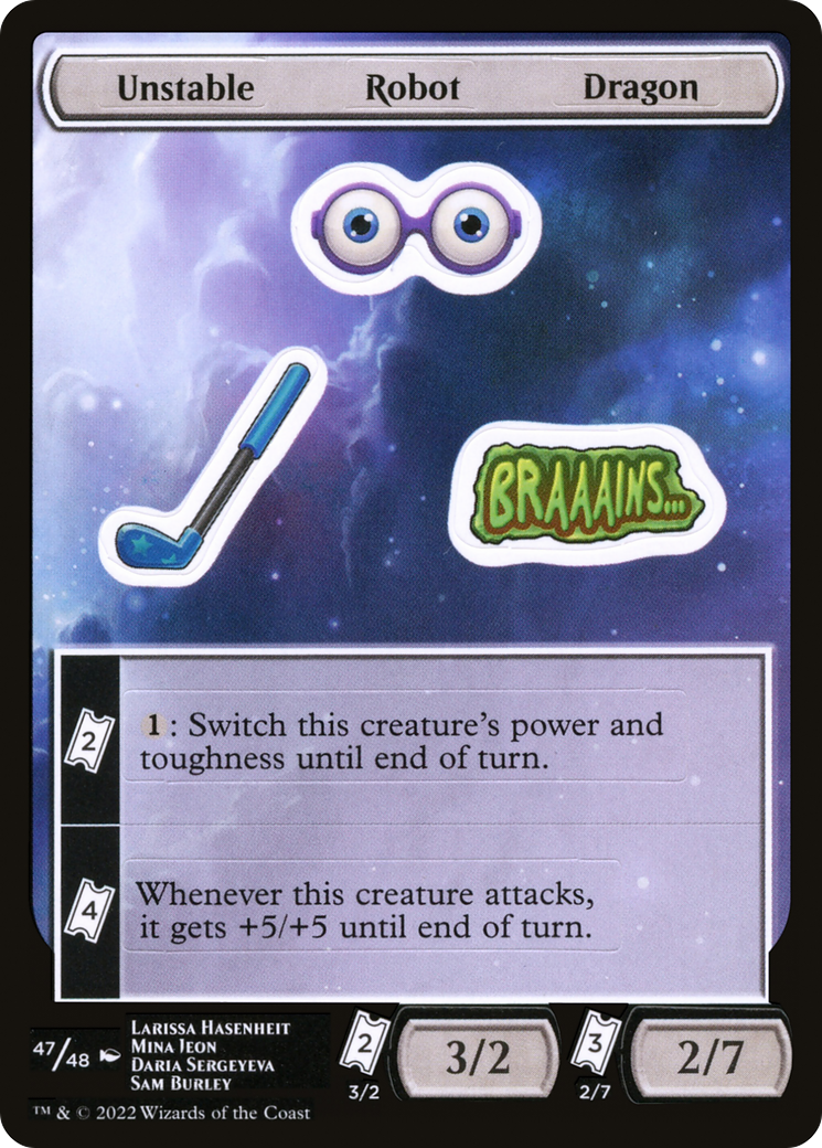 Unstable Robot Dragon (UNF-047) [Tokens] Unfinity Sticker Sheets MTG Single Wizards of the Coast