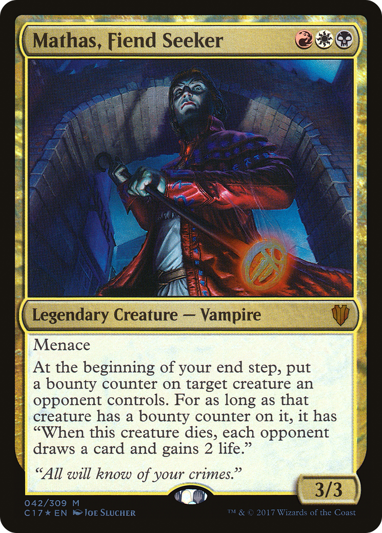 Mathas, Fiend Seeker (C17-042) [Commander 2017] Foil MTG Single Wizards of the Coast
