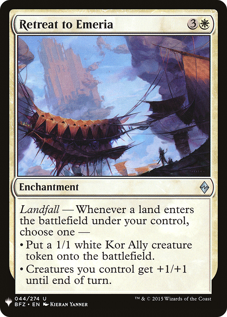 Retreat to Emeria (LIST-BFZ-44) [Mystery Booster] The List MTG Single Wizards of the Coast
