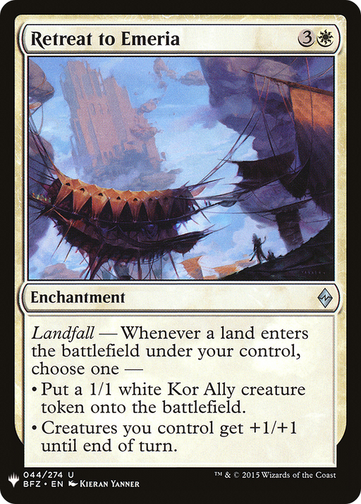 Retreat to Emeria (LIST-BFZ-44) [Mystery Booster] The List MTG Single Wizards of the Coast