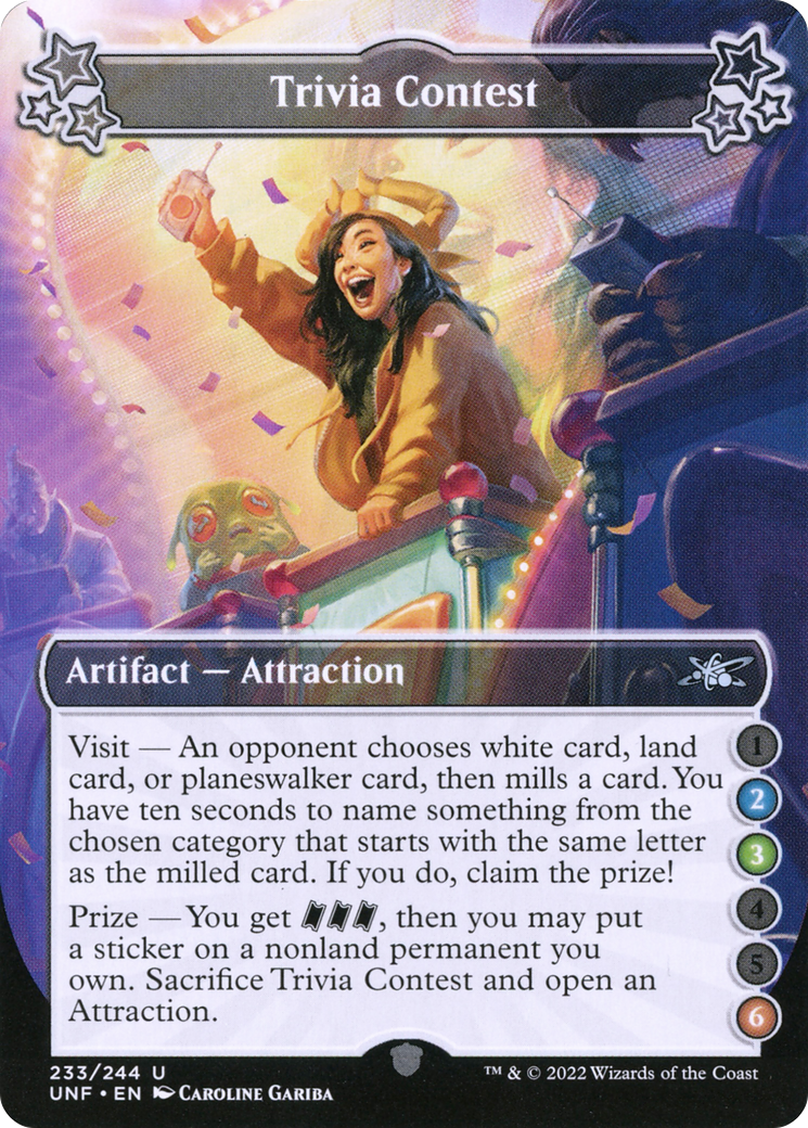 Trivia Contest (UNF-233A) [Unfinity] Foil MTG Single Wizards of the Coast
