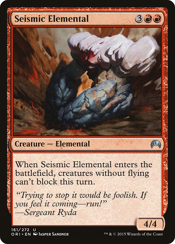 Seismic Elemental (ORI-161) [Magic Origins] MTG Single Wizards of the Coast