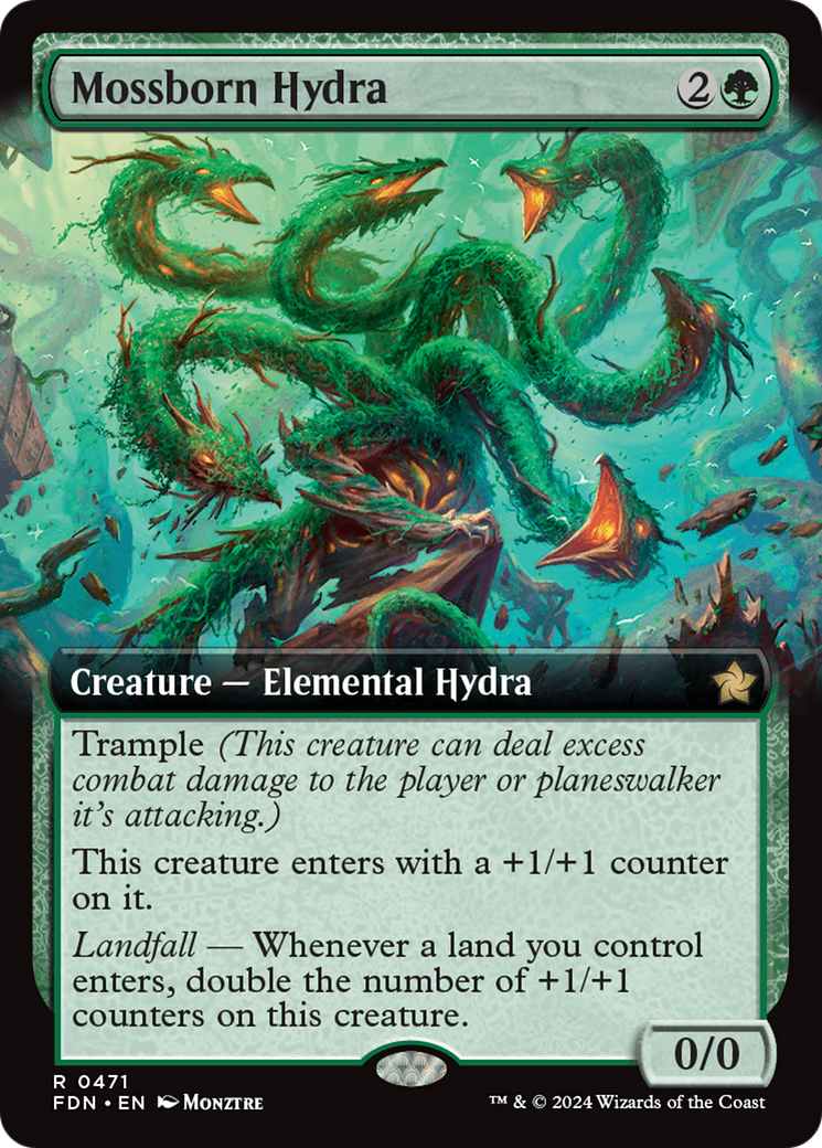 Mossborn Hydra (FDN-471) [Foundations] (Extended Art) Foil MTG Single Wizards of the Coast