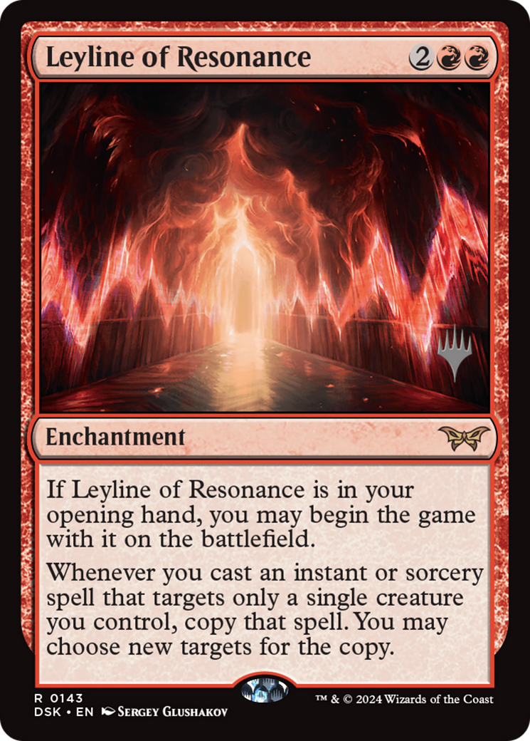 Leyline of Resonance (PPDSK-143) [Duskmourn: House of Horror Promos] MTG Single Wizards of the Coast