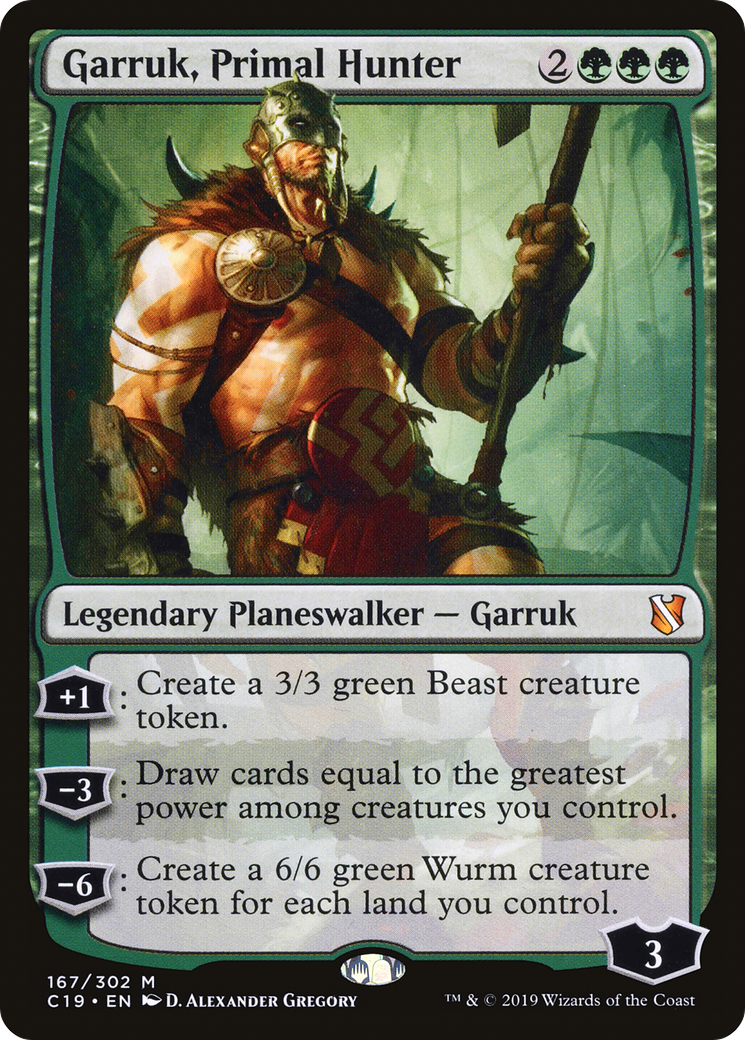 Garruk, Primal Hunter (C19-167) [Commander 2019] MTG Single Wizards of the Coast