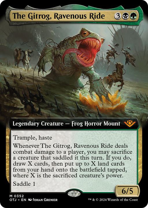 The Gitrog, Ravenous Ride (OTJ-352) [Outlaws of Thunder Junction] (Extended Art) MTG Single Wizards of the Coast