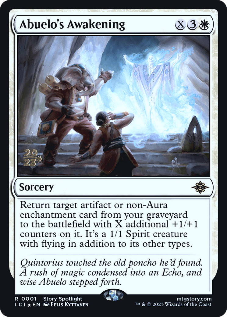 Abuelo's Awakening (PRE-001) [The Lost Caverns of Ixalan Promos] Foil MTG Single Wizards of the Coast