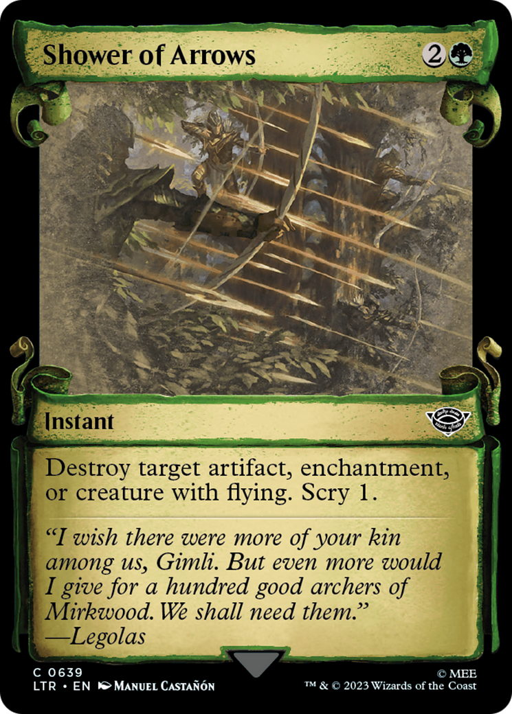 Shower of Arrows (LTR-639) [The Lord of the Rings: Tales of Middle-earth] (Showcase) MTG Single Wizards of the Coast