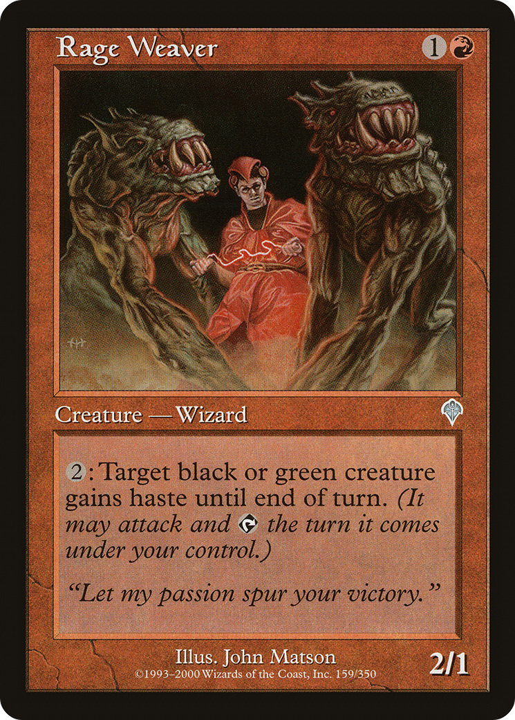 Rage Weaver (INV-159) [Invasion] Foil MTG Single Wizards of the Coast
