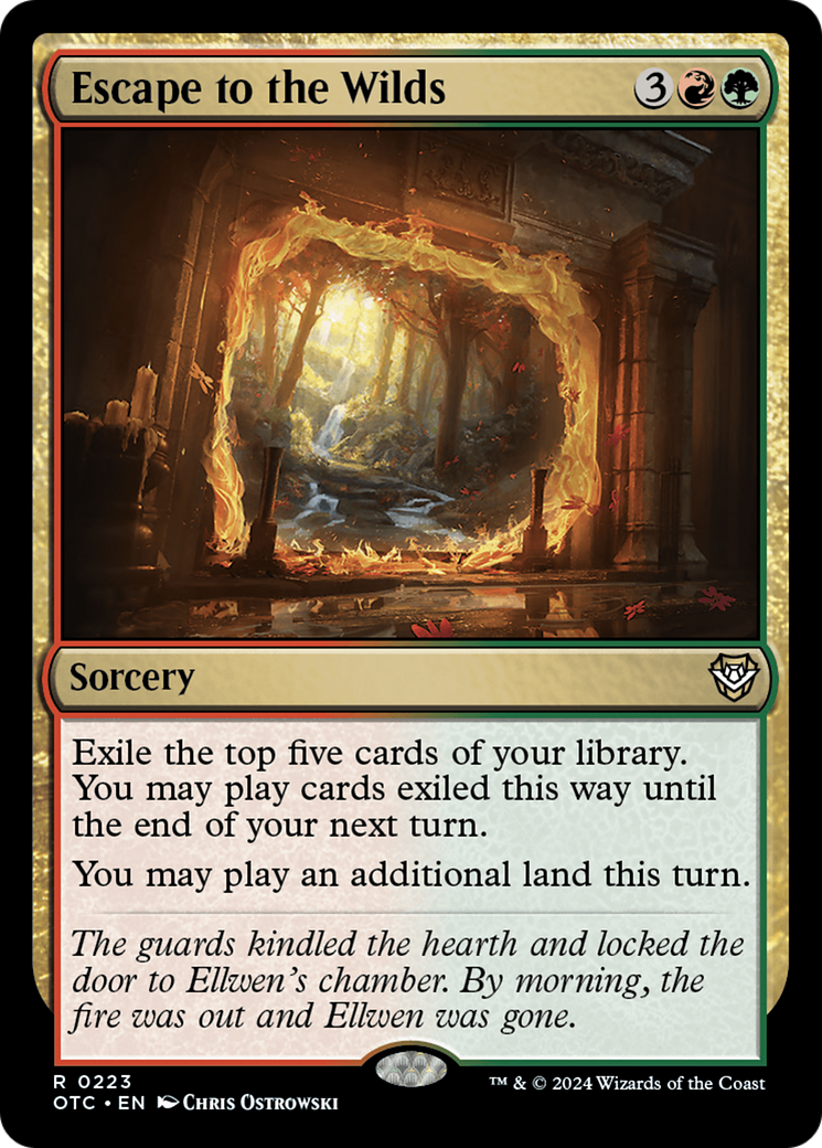 Escape to the Wilds (OTC-223) [Outlaws of Thunder Junction Commander] MTG Single Wizards of the Coast