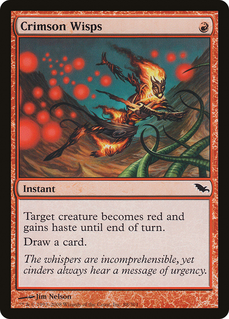 Crimson Wisps (SHM-088) [Shadowmoor] MTG Single Wizards of the Coast